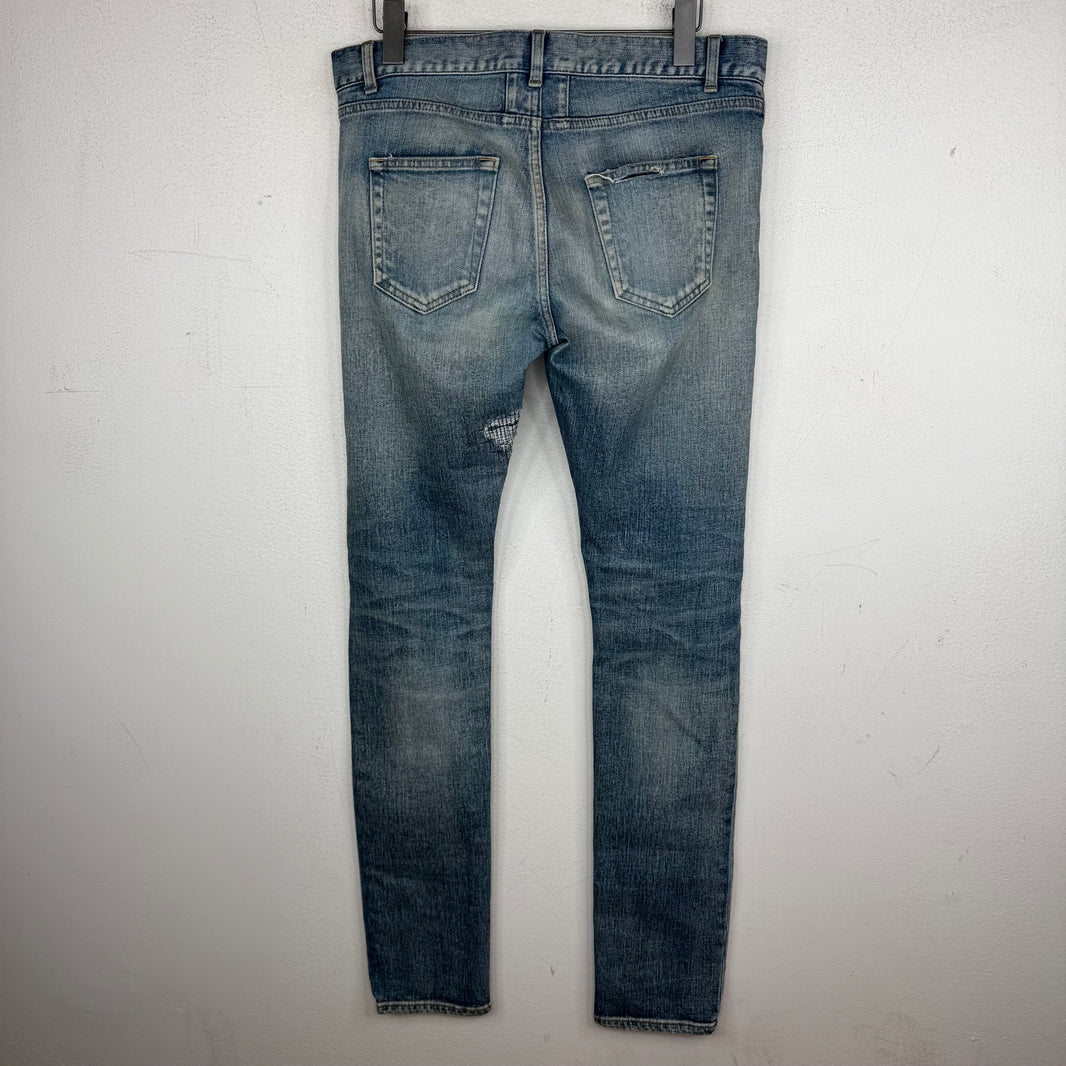 Saint Laurent Light Wash D02 Distressed Jeans