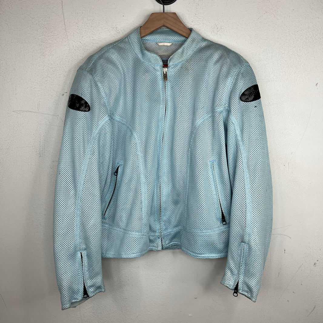 Vintage Joe Rocket Baby Blue Moto Padded Mesh Jacket