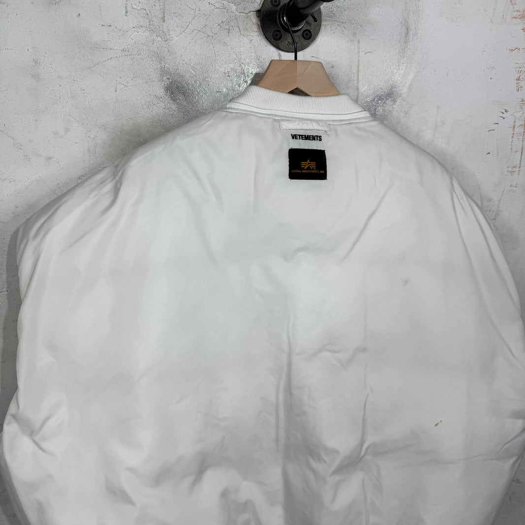 Vetements x Alpha Industries White Bomber Vest