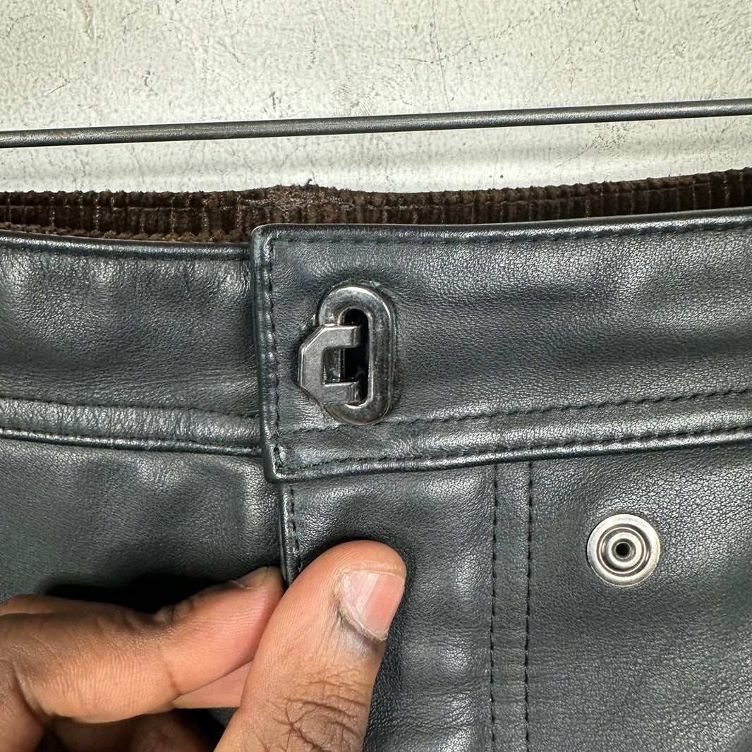 Acne Studios Leather Biker Cargo Pants