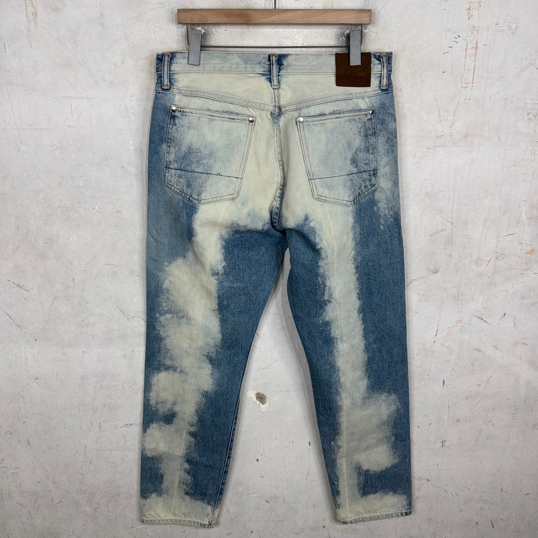Tom Ford Bleach Slim Straight Jeans