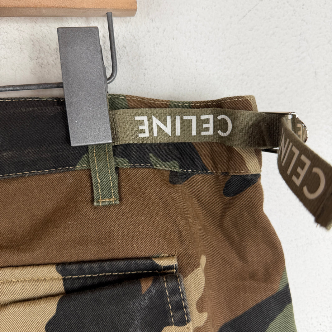 Celine Adjustable Camo Cargo Pants
