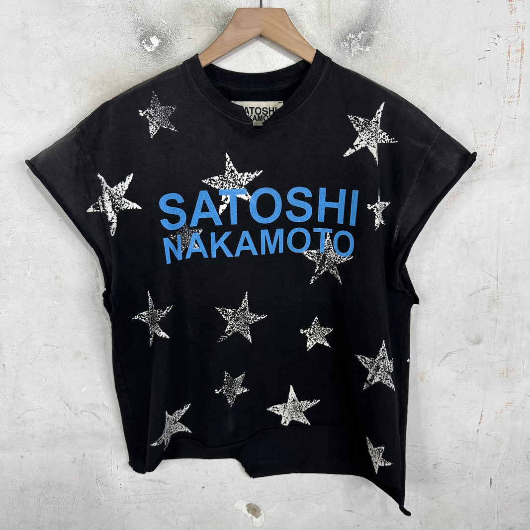 Satoshi Nakamoto Logo Star Cutoff T-Shirt