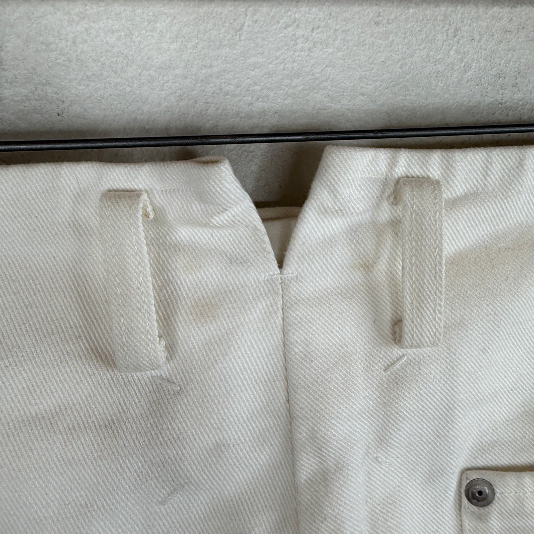 Margiela White Adjustable Waist Trousers