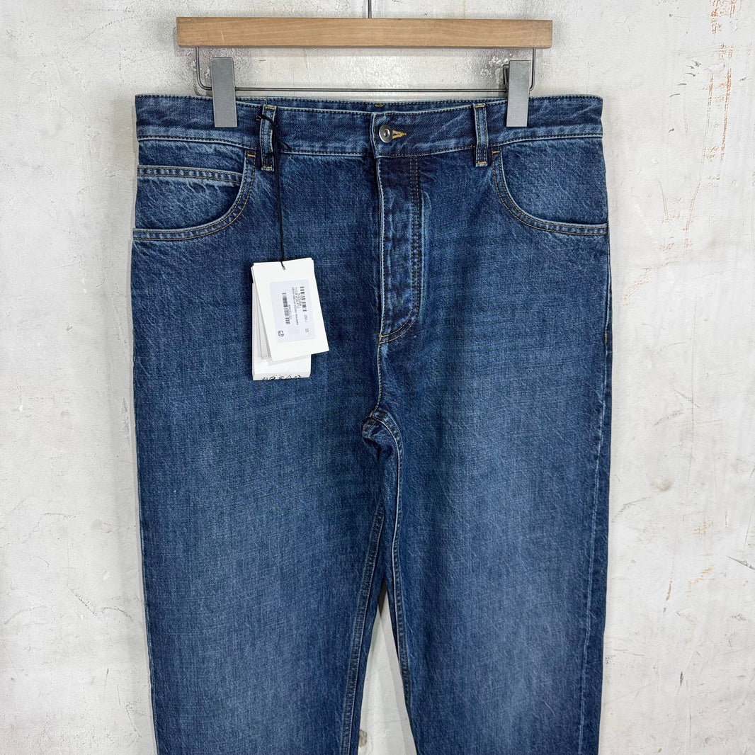 Bottega Veneta Straight Legged Medium Wash Jeans