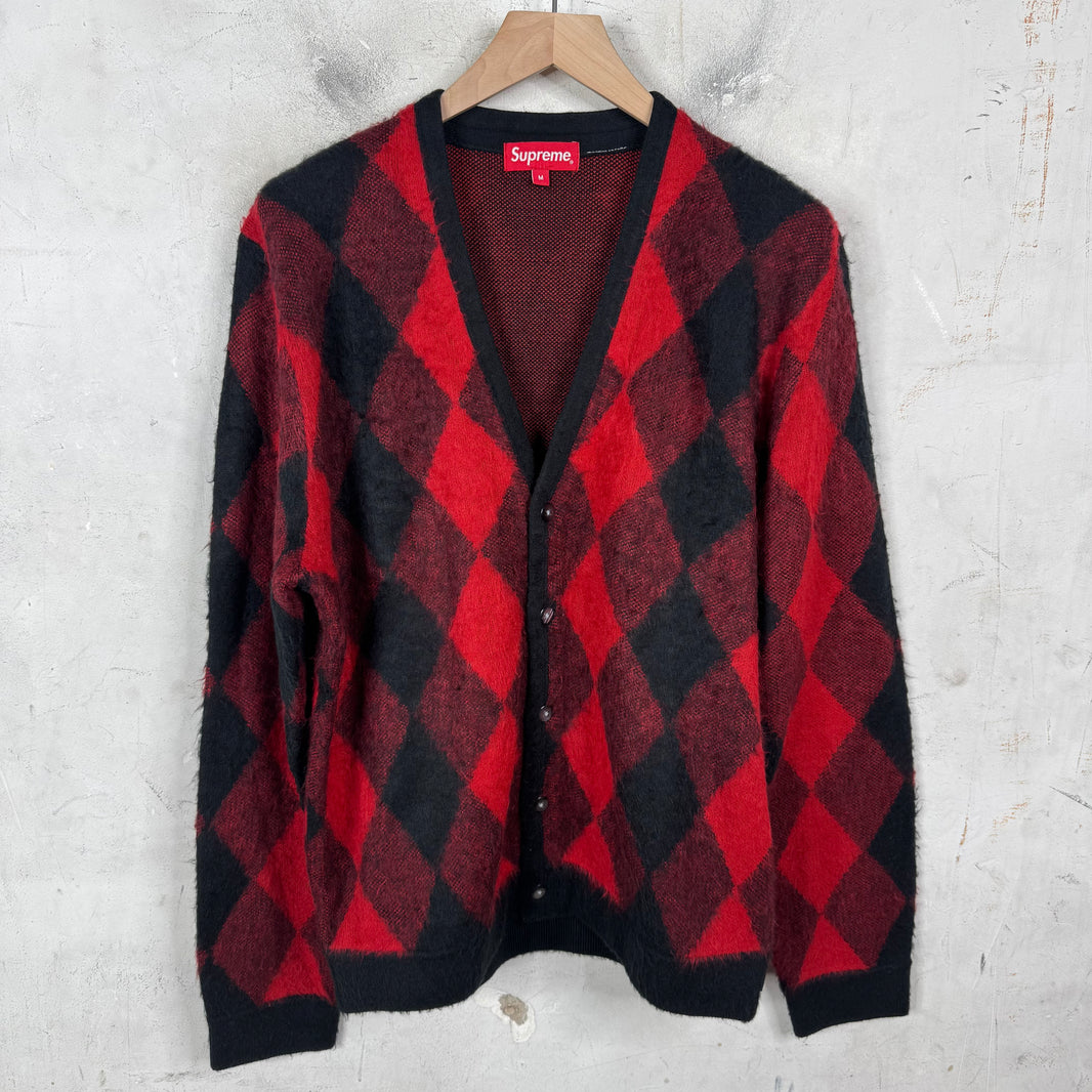 Supreme Checkered Cardigan Black/Red