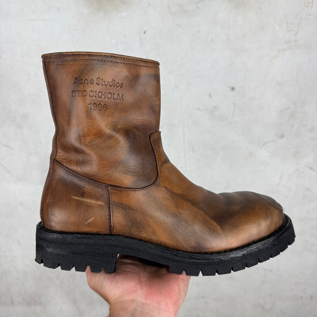 Acne Studios Steel Toe Distressed Boots