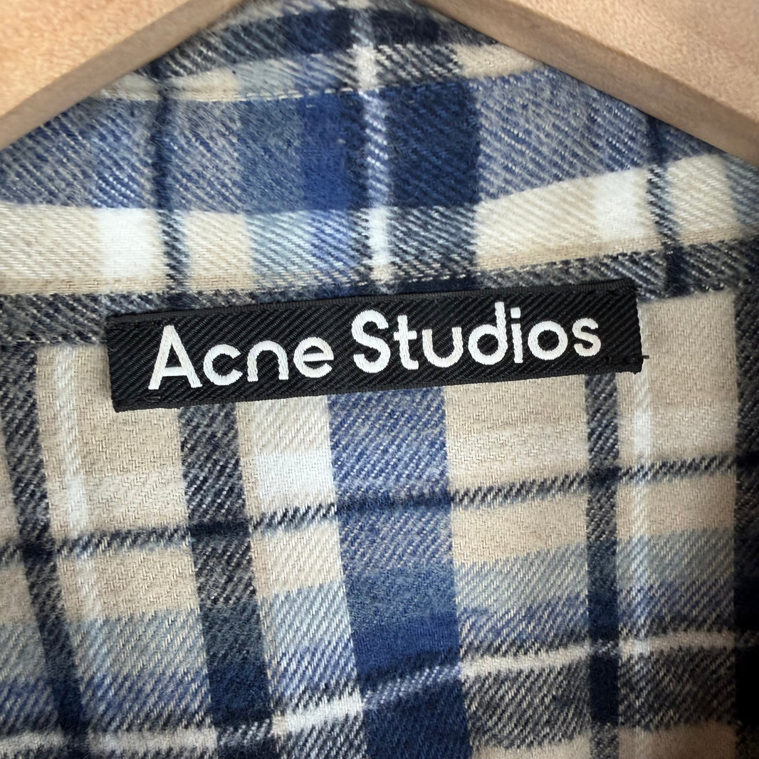 Acne Studios Blue/Cream Flannel Shirt