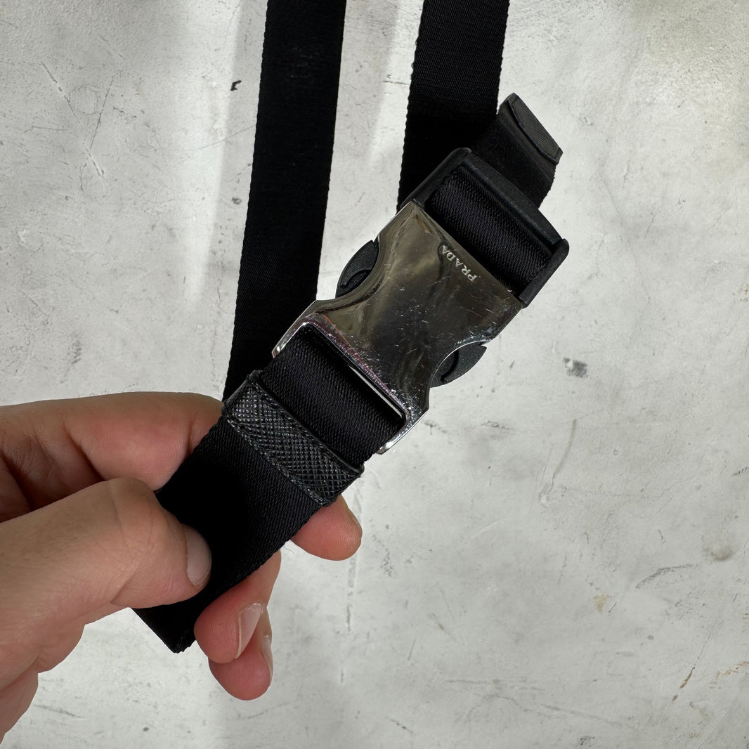 Prada Canvas Metal Buckled Belt