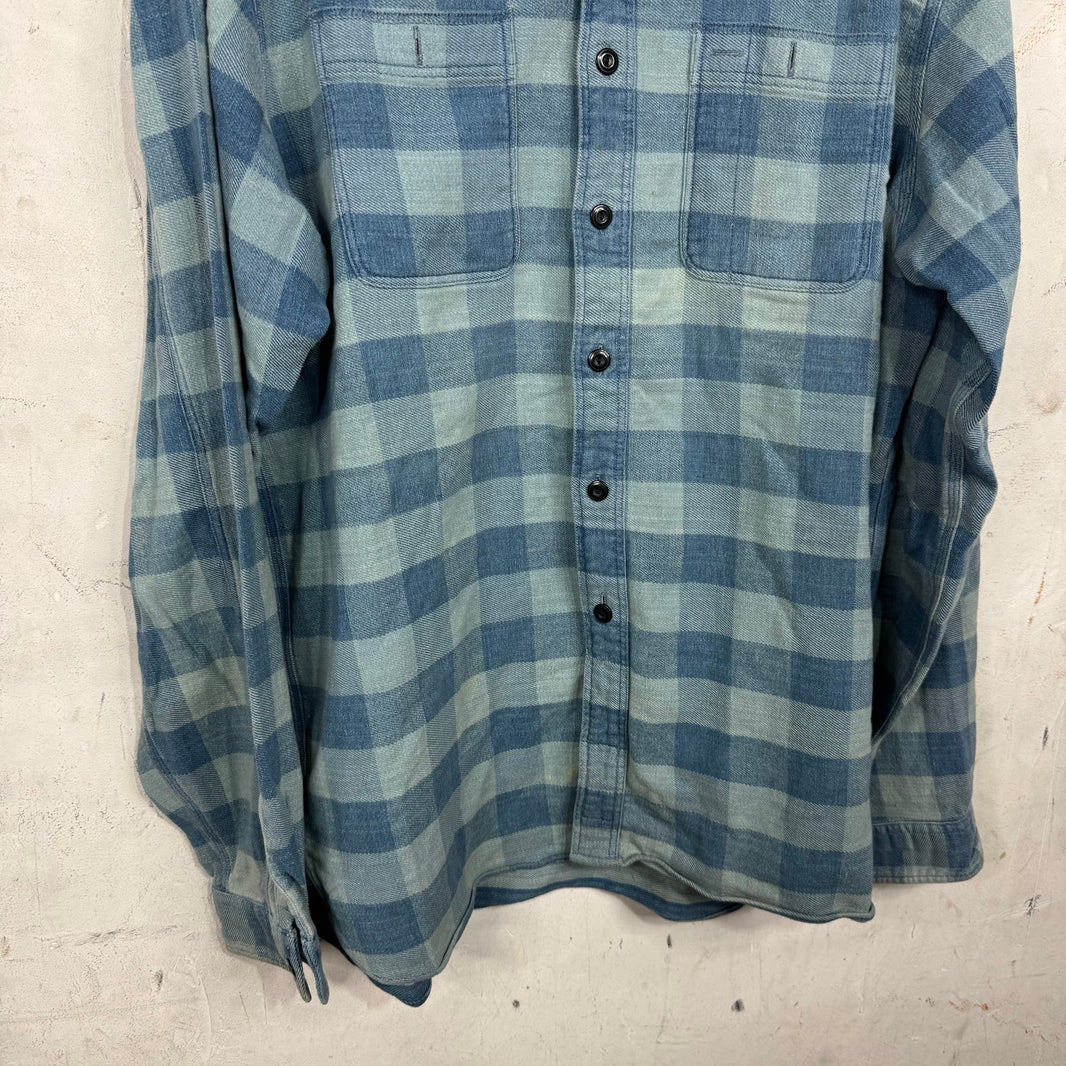 RRL Light Blue Plaid Flannel
