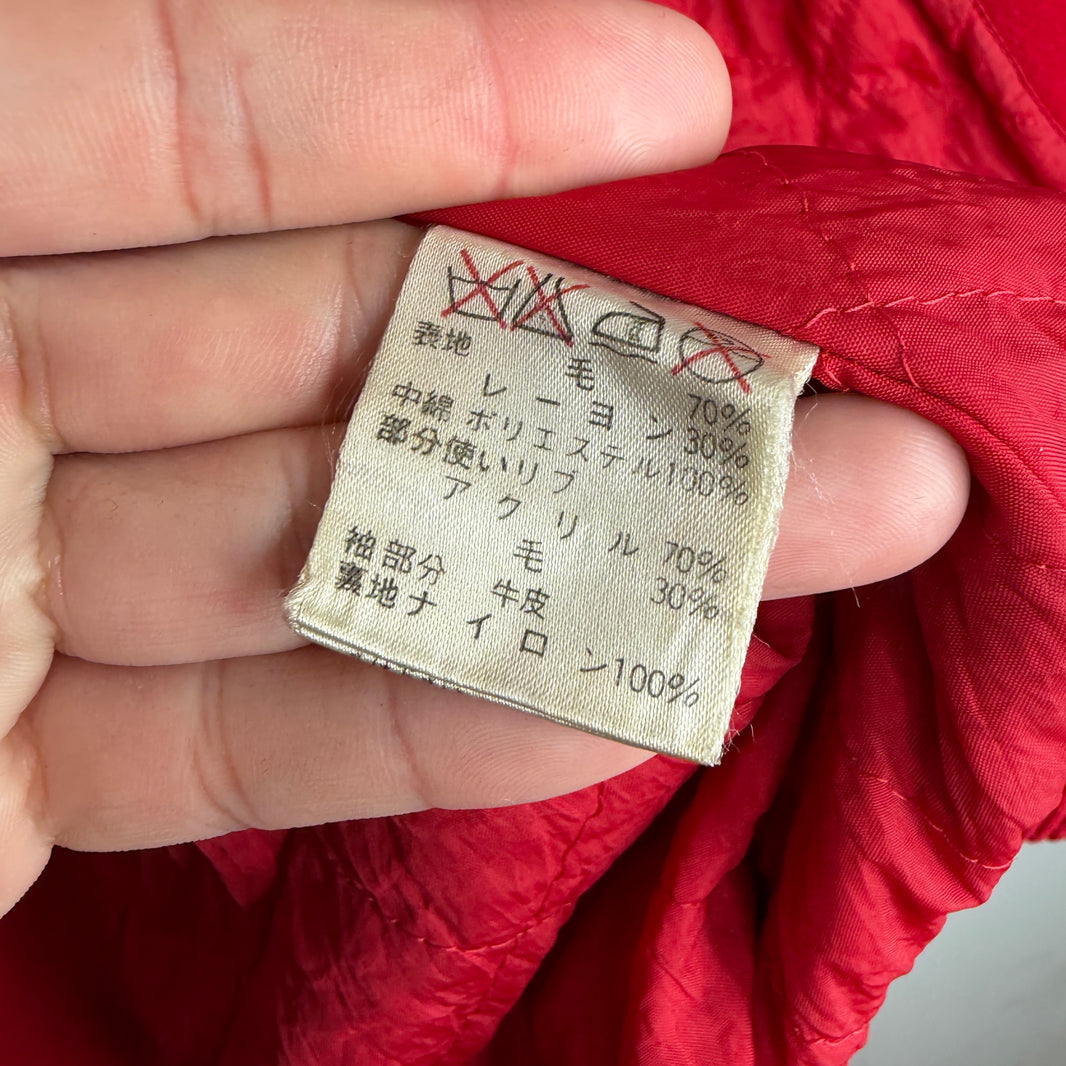Issey Miyake Red IS Varsity Jacket