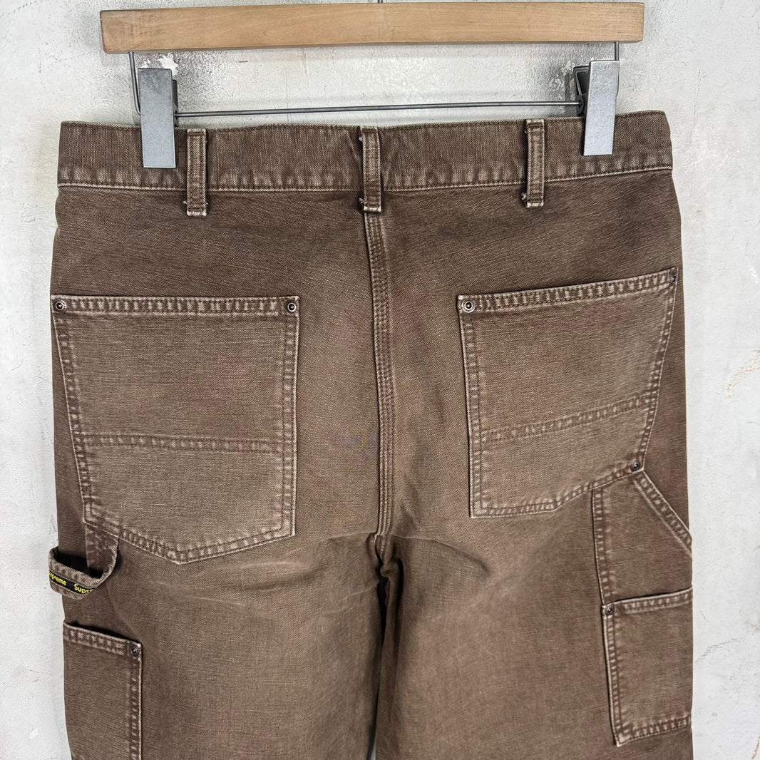 Supreme Brown Whiskered Double Knee Pants