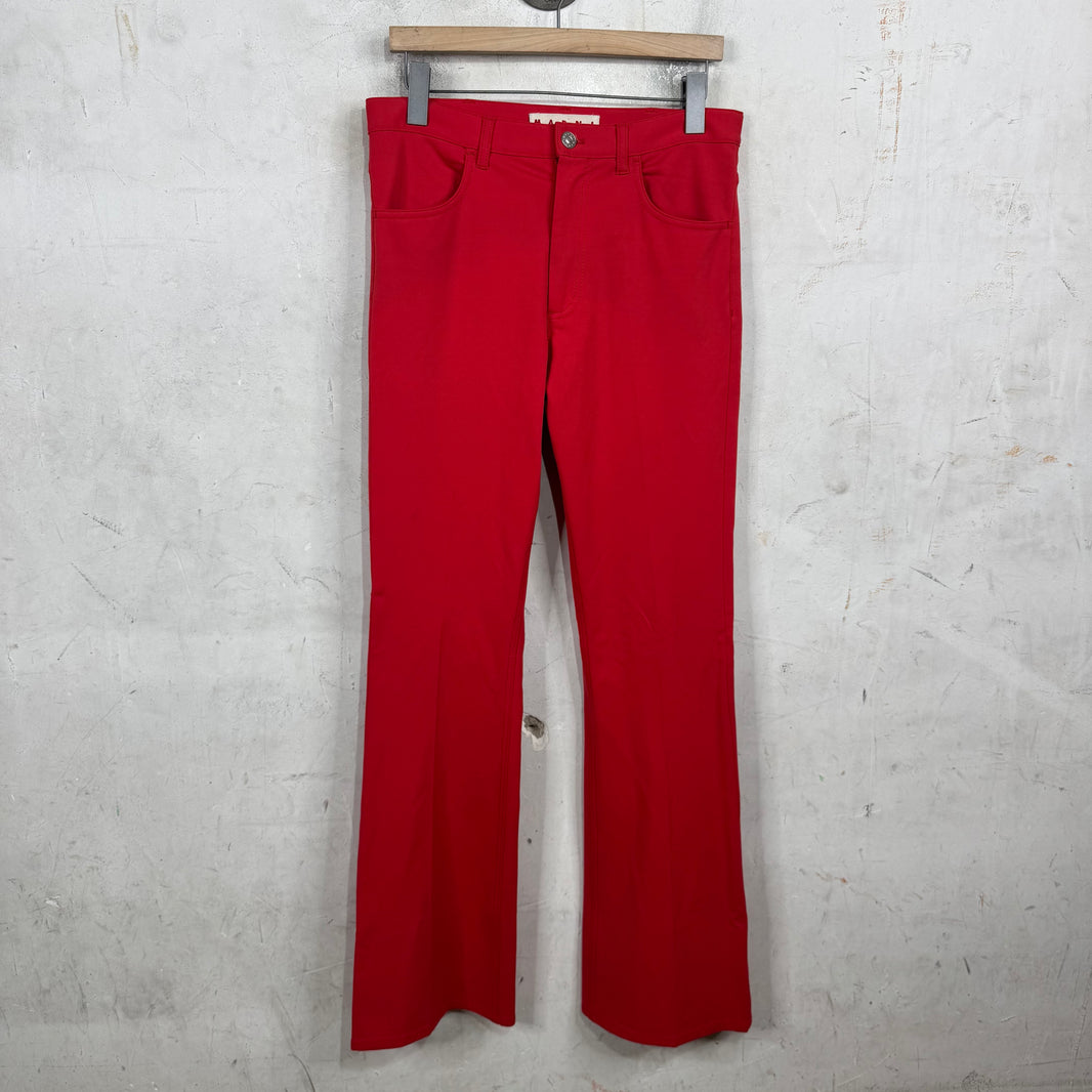 Marni Flared Red Trousers