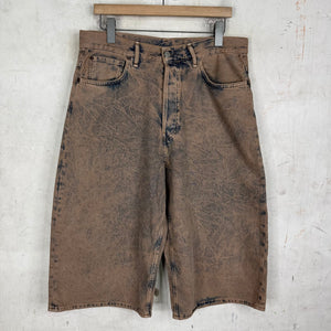 Acne Studios Muddy Dyed Long Denim Shorts