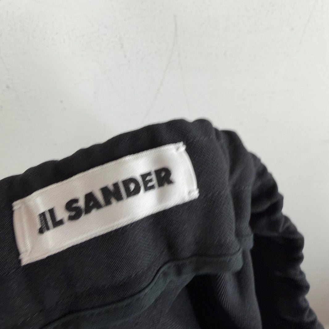 Jil Sander Elastic Waist Black Trousers