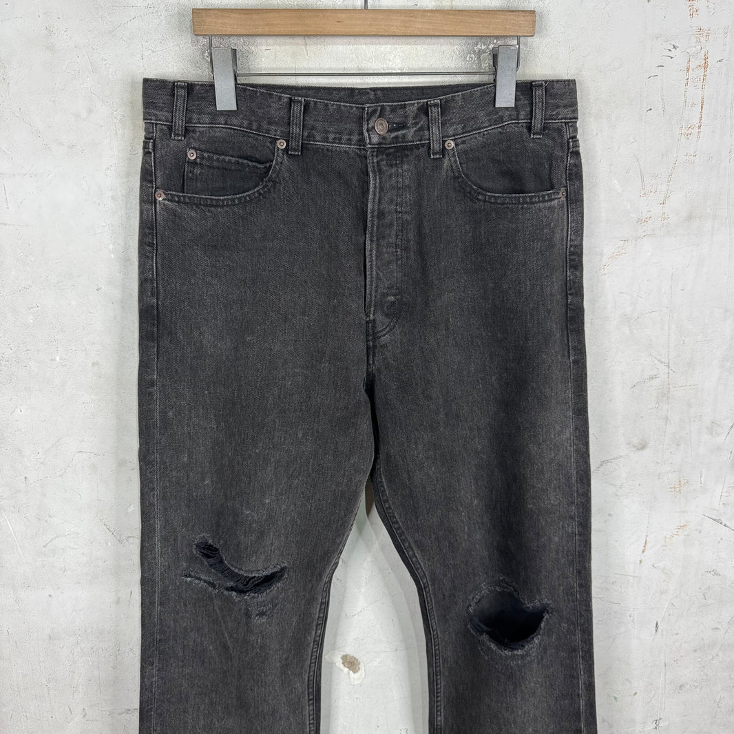 Celine Charcoal Distressed Kurt Jeans