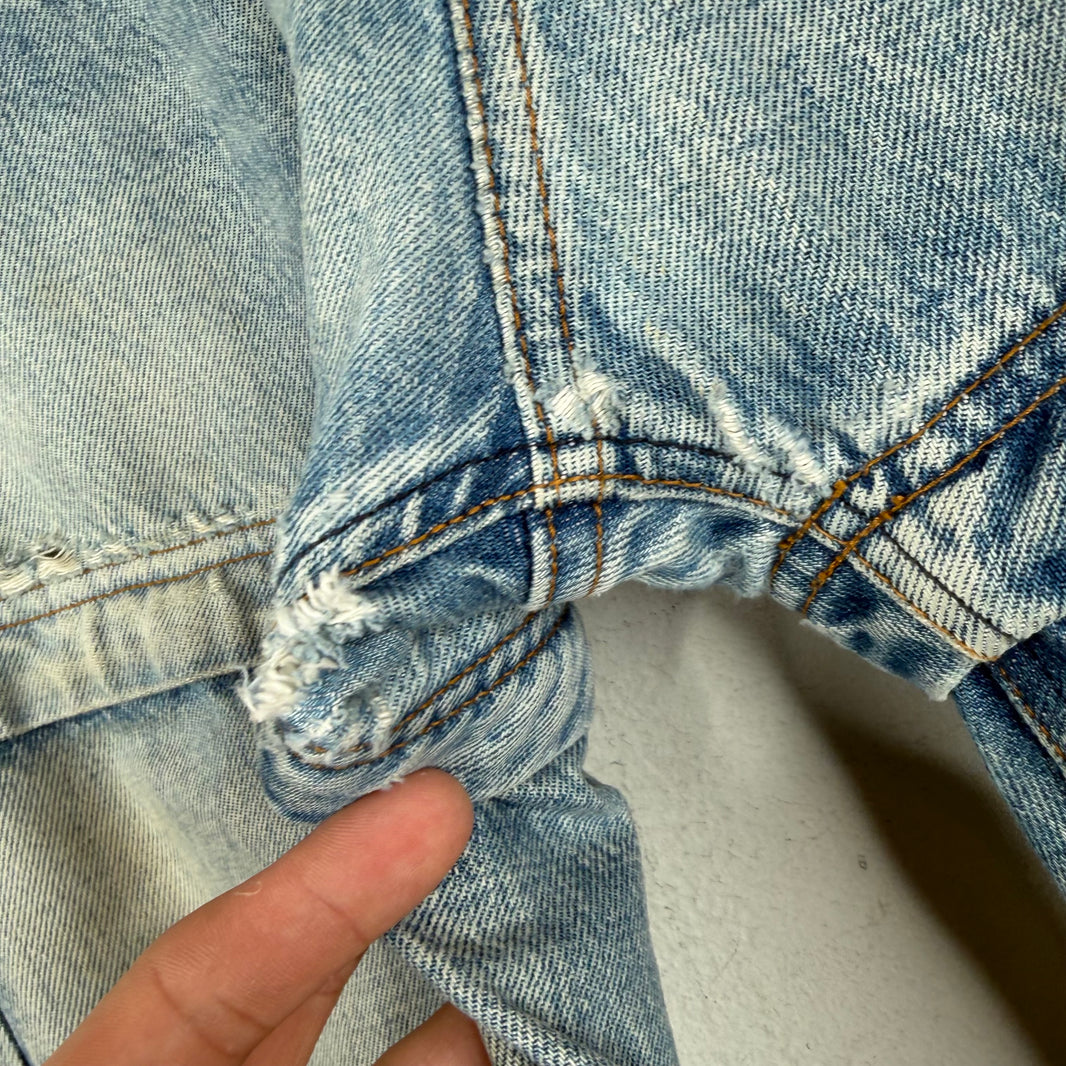 Balenciaga Blue Denim 3 Way Convertible Jeans