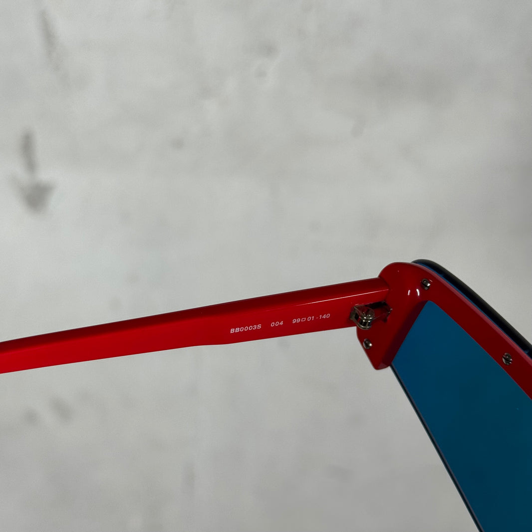 Balenciaga BB0003S Red Reflective Sunglasses