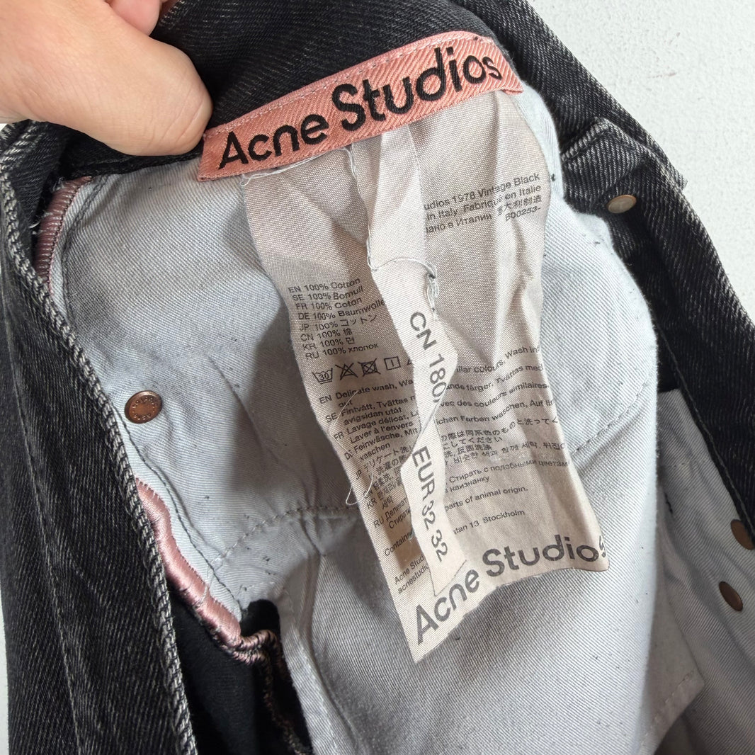 Acne Studios 1978 Vintage Black Bootcut Jeans