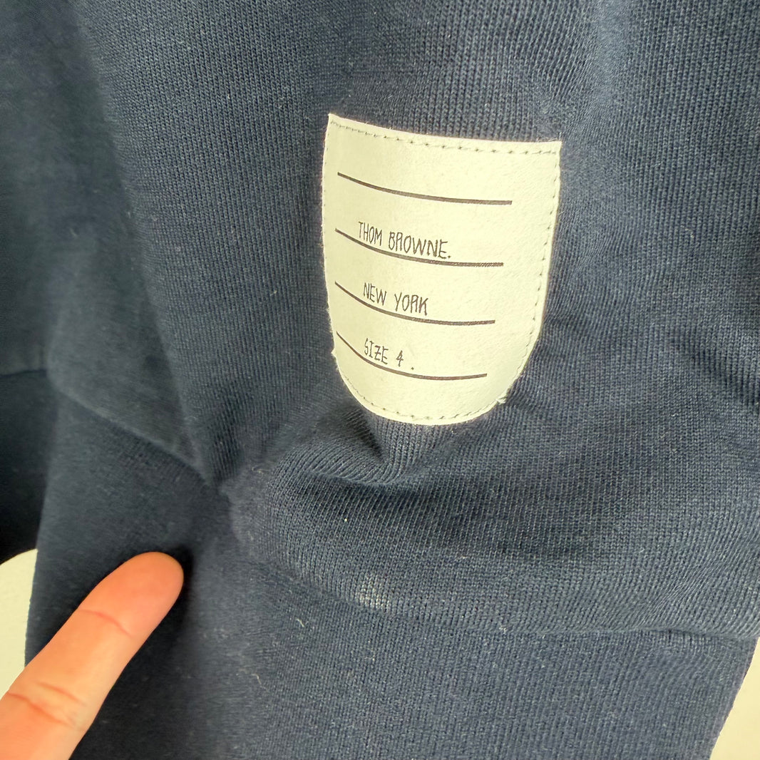 Thom Browne Navy Crewneck