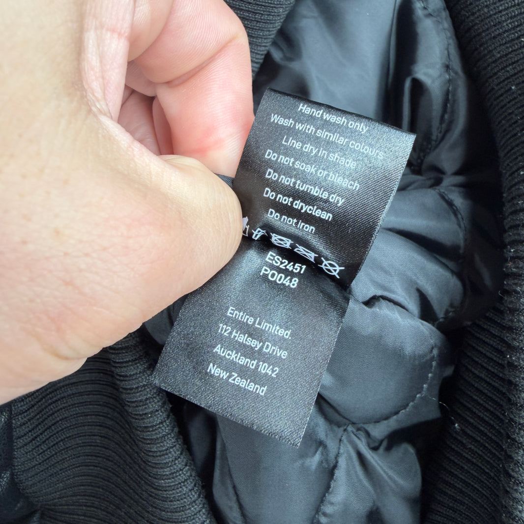 Entire Studios Hooded Faux Leather Bomber Jacket