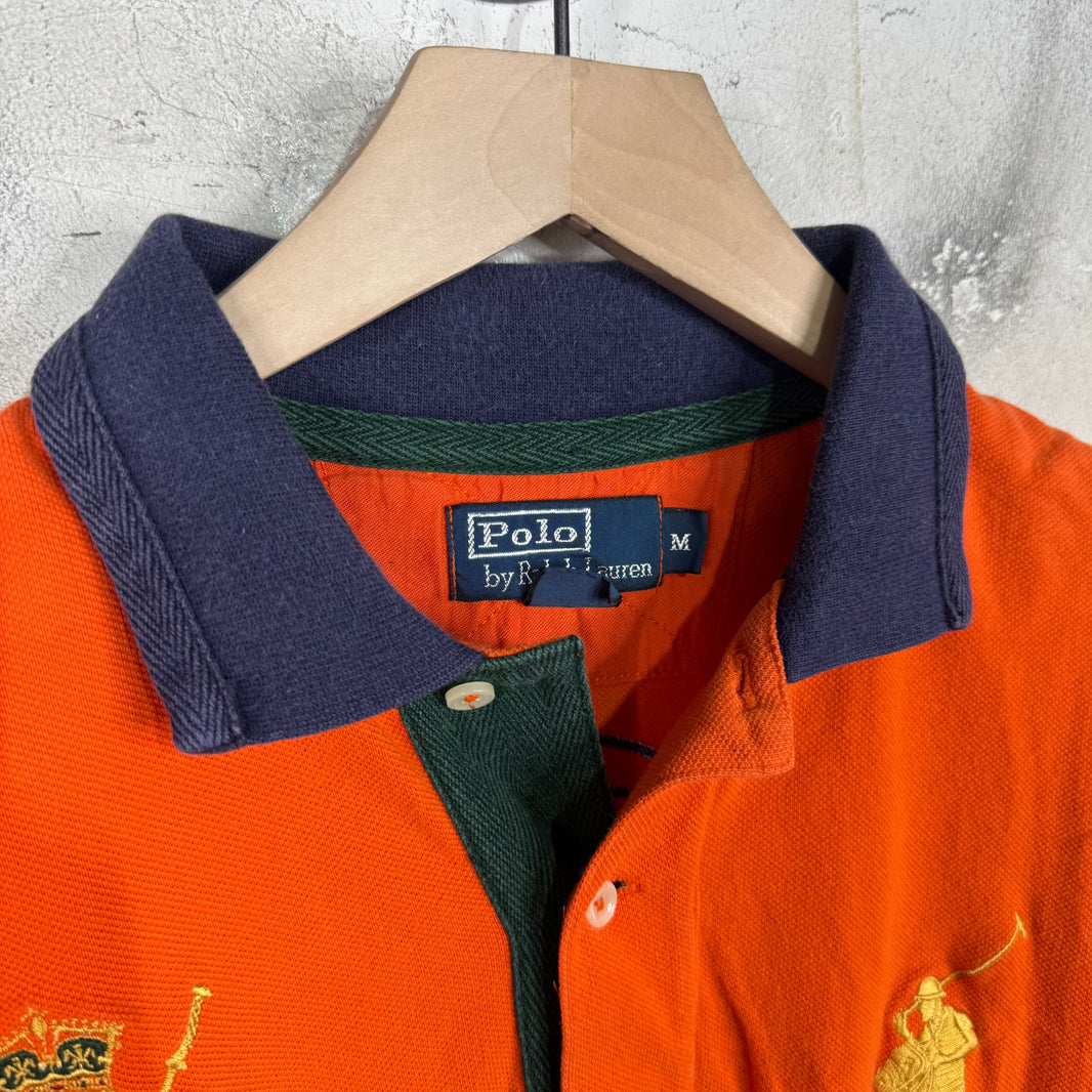 Ralph Lauren Orange Big Pony Crested Polo