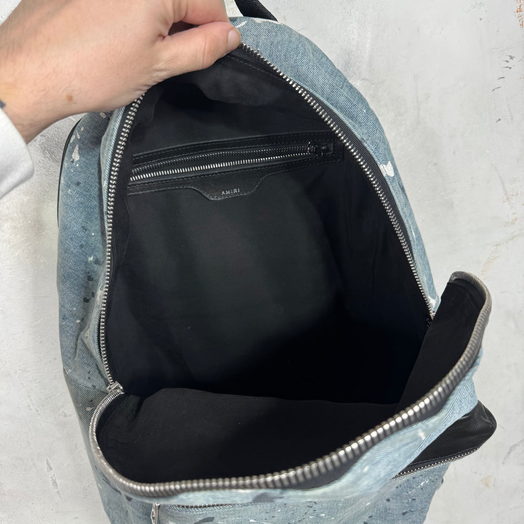 Amiri Painted Denim Backpack