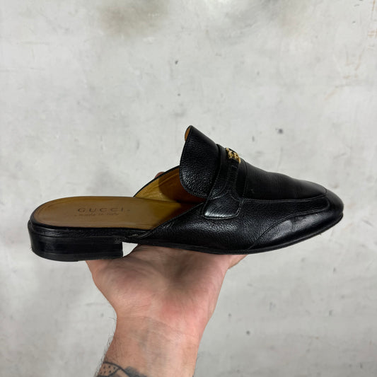Gucci Interlock Leather Mules
