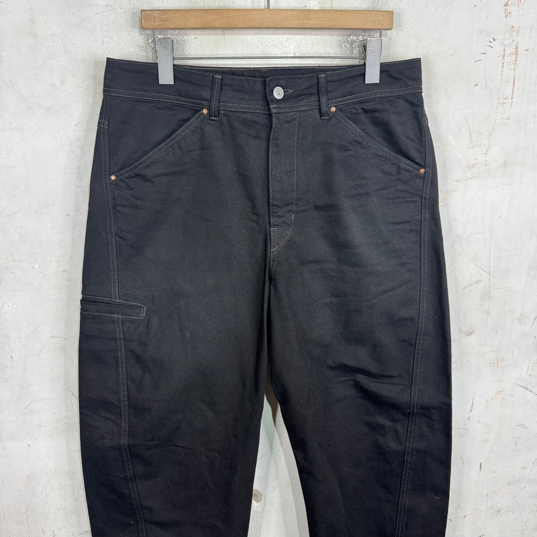 Lemaire Black Wide Jeans