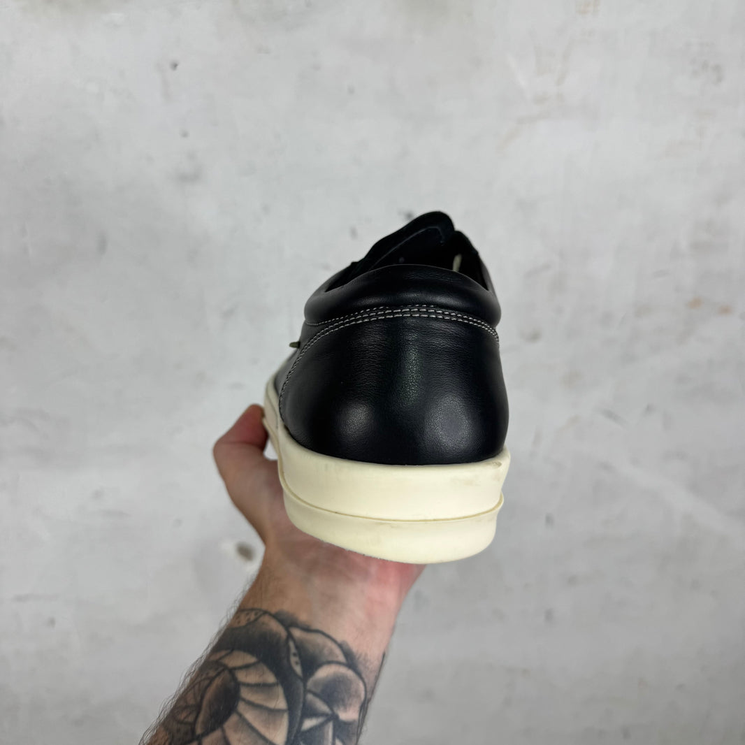 Rick Owens Black Leather Vans