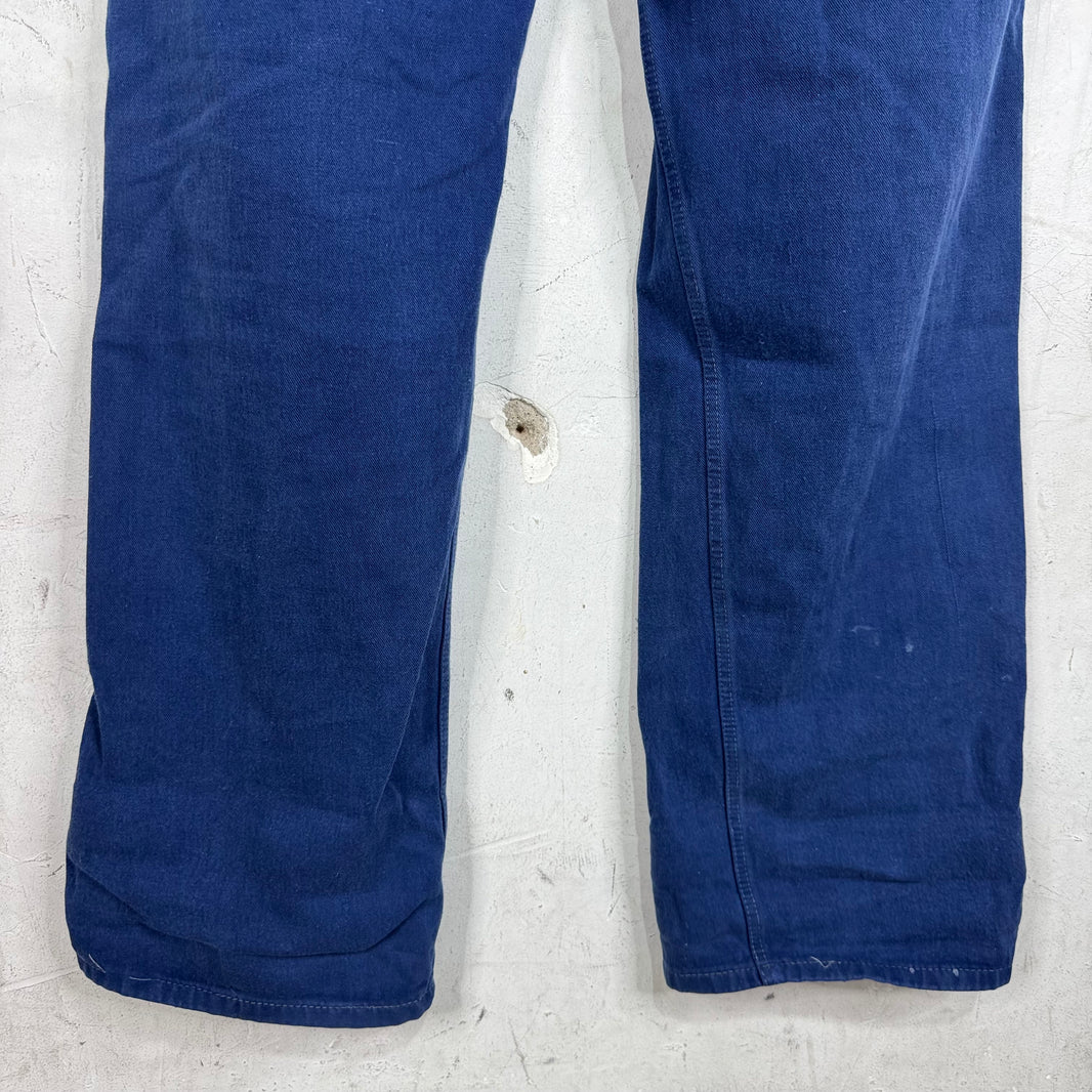 Vintage Blue French Workwear Painter Pants