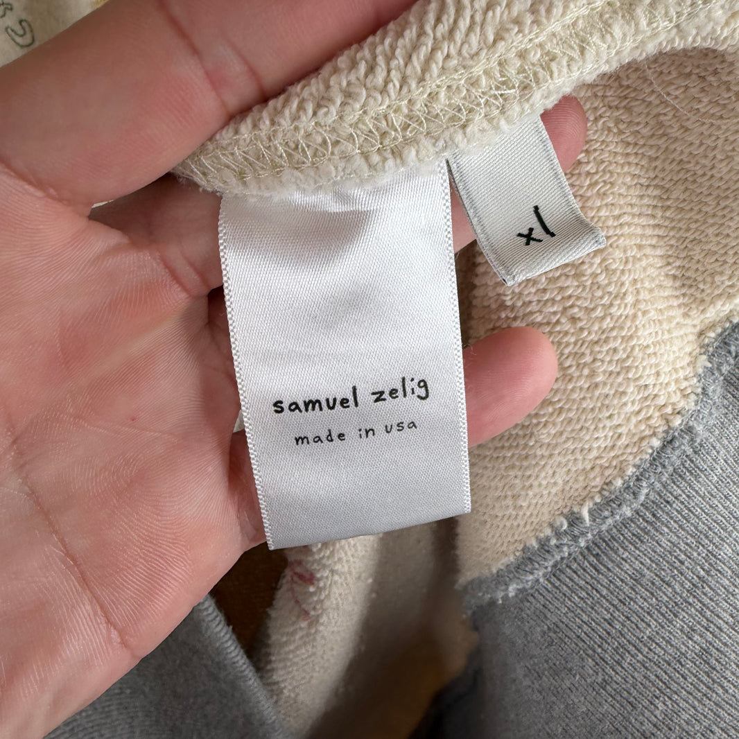 Samuel Zelig Embroidered Quarter Zip Sweater