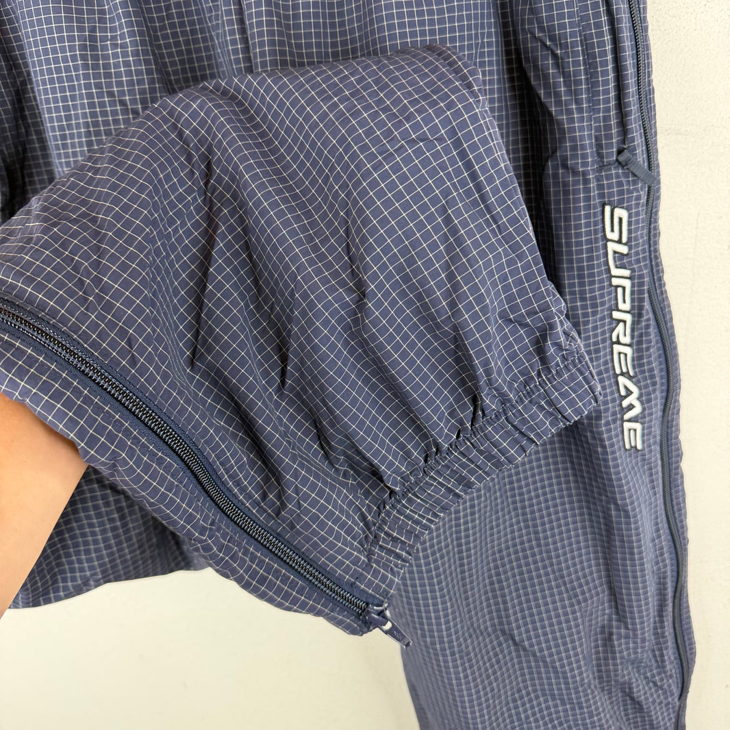 Supreme Navy Grid Trackpants