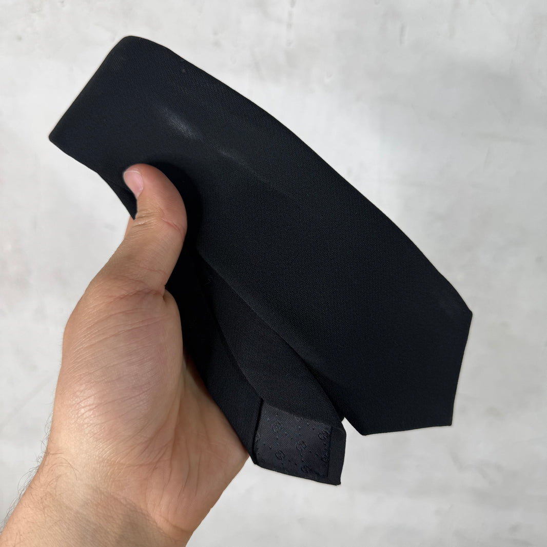 Gucci Black Wool Tie