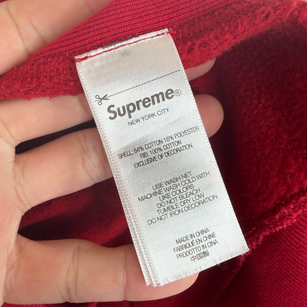 Supreme Red Washed Box Logo Sweater