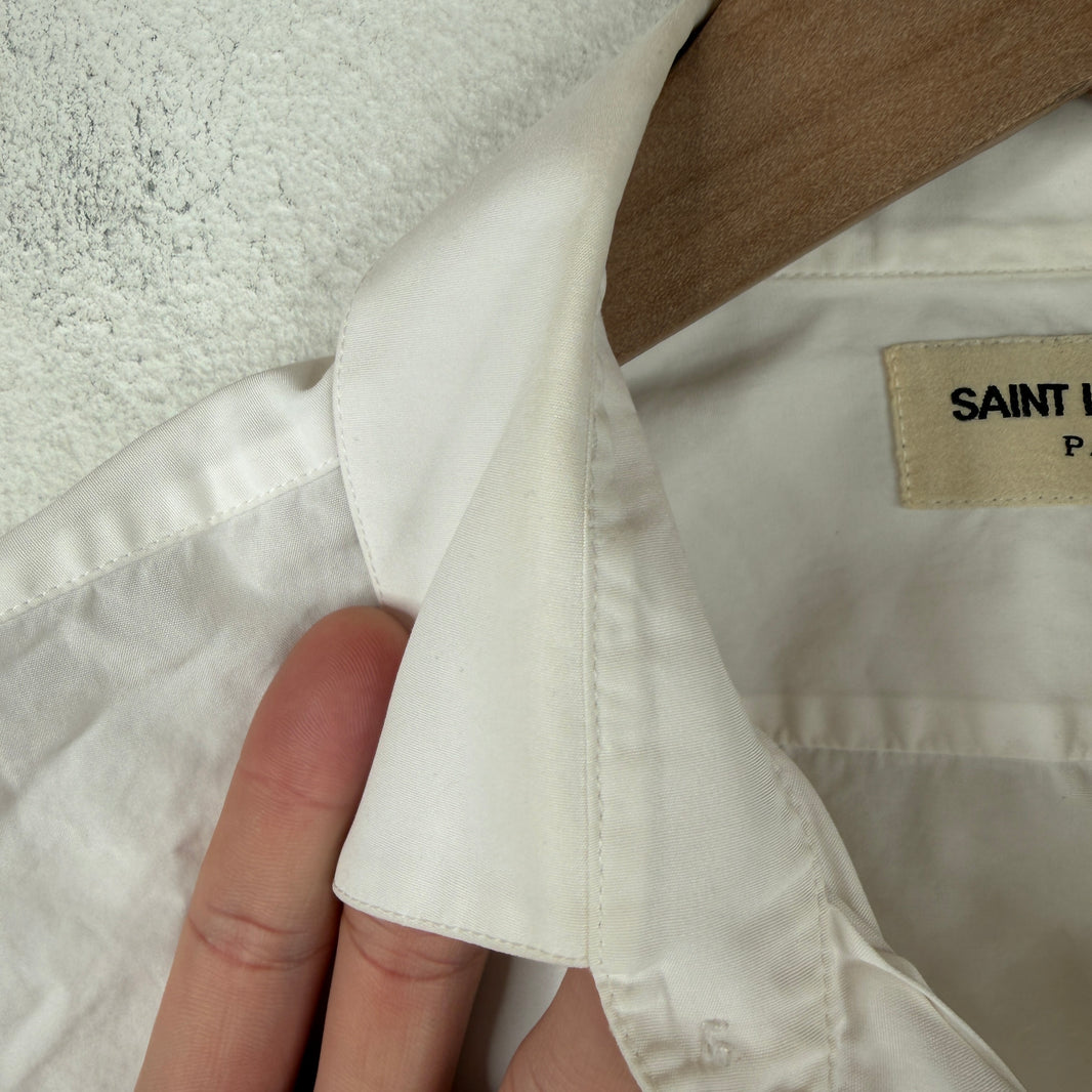 Saint Laurent White LS Button Up Shirt