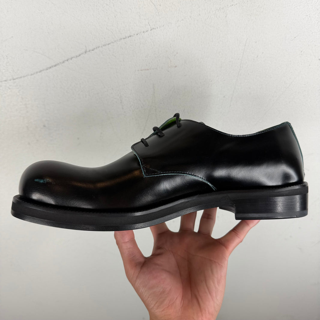 Acne Studios Black Turquoise Ball Painted Derbys