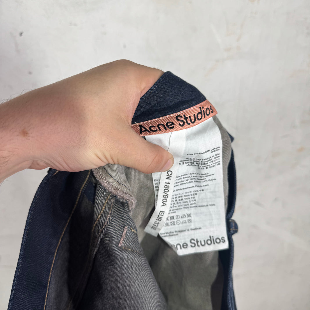 Acne Studios Tinted Dark Indigo Bootcut Jeans