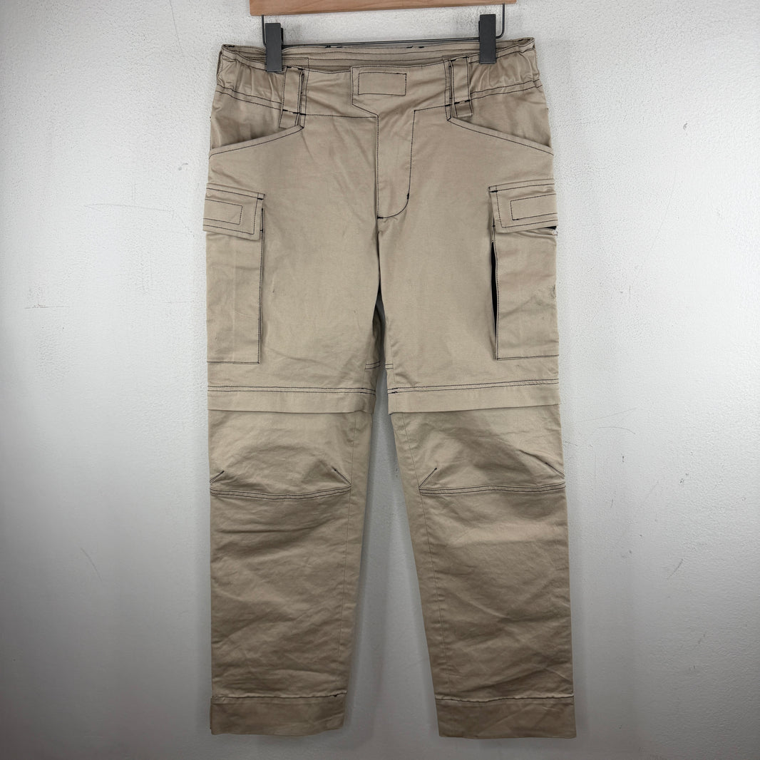 Alyx Beige Contrast Stitch Convertible Cargo Trousers