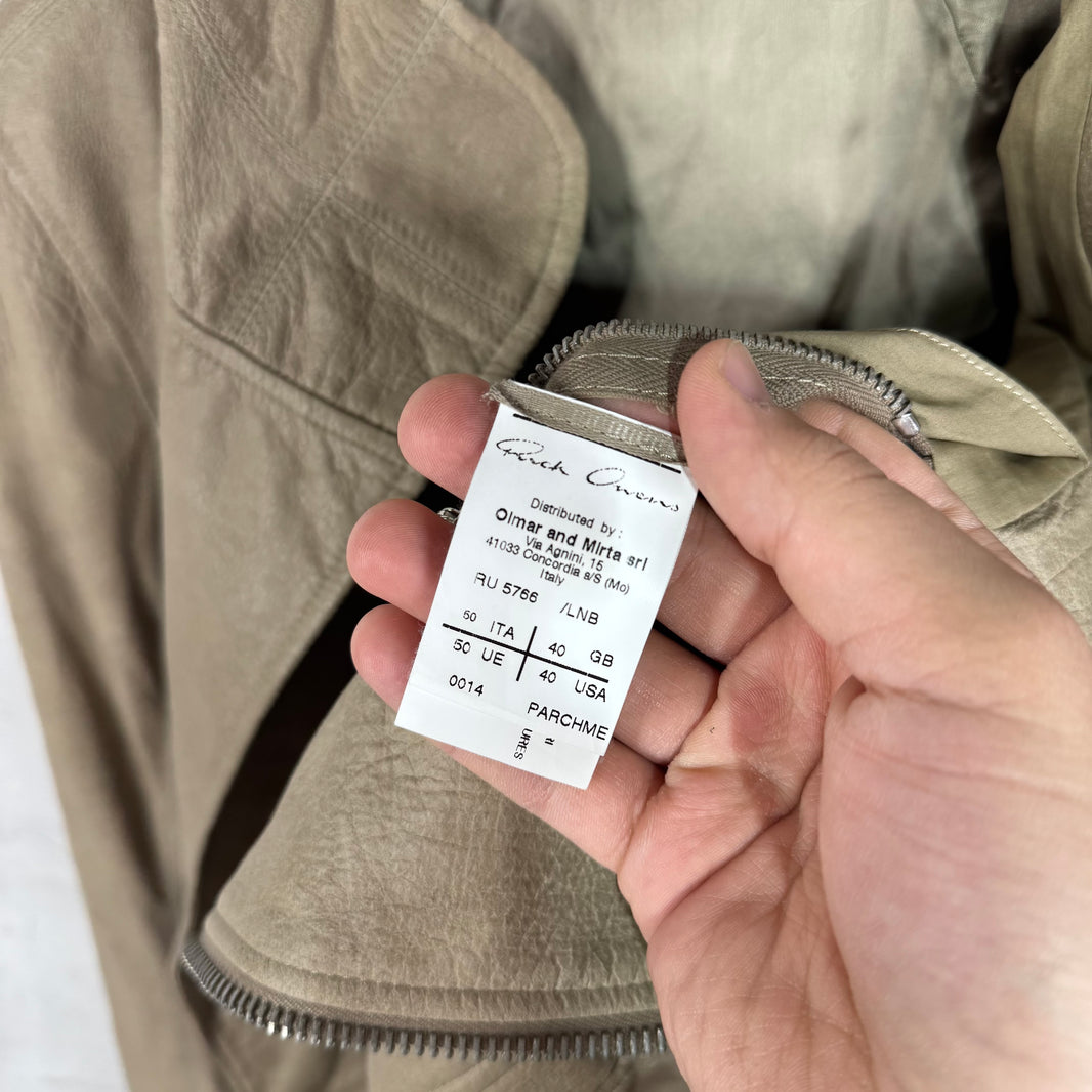 Rick Owens Leather Scuba Zip Jacket