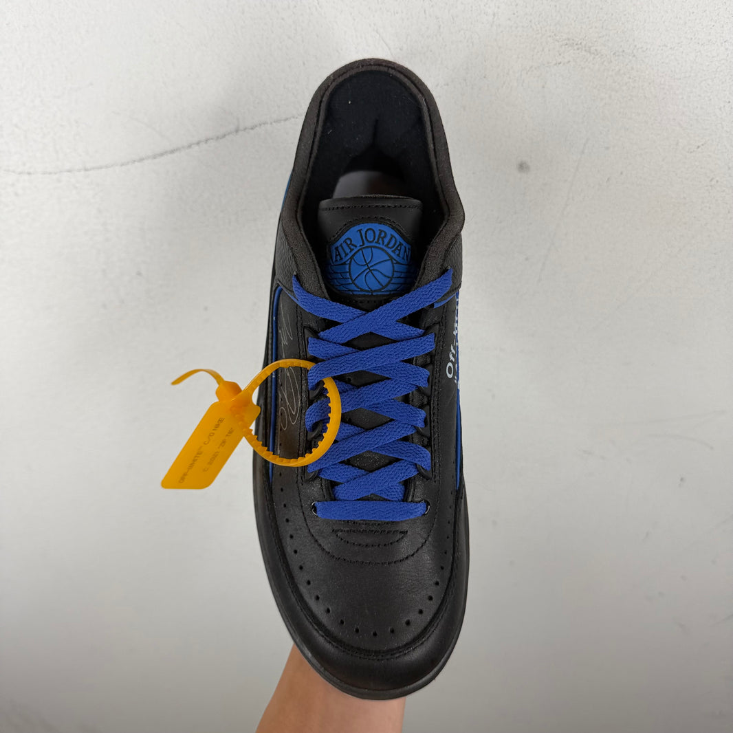 Off White Jordan 2 Black/Blue Sneakers