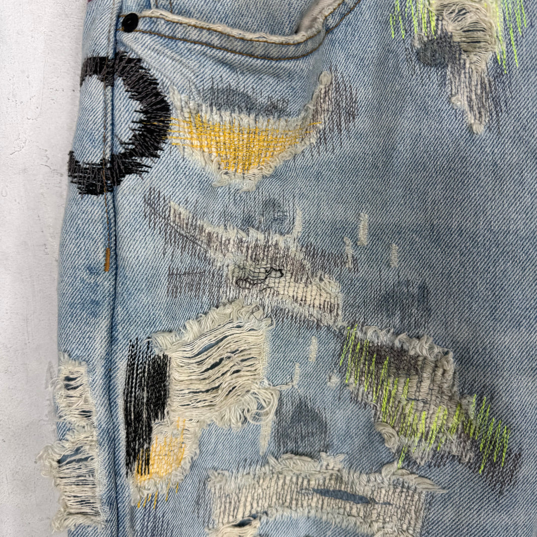 Endless Denim Blue Distressed Jeans