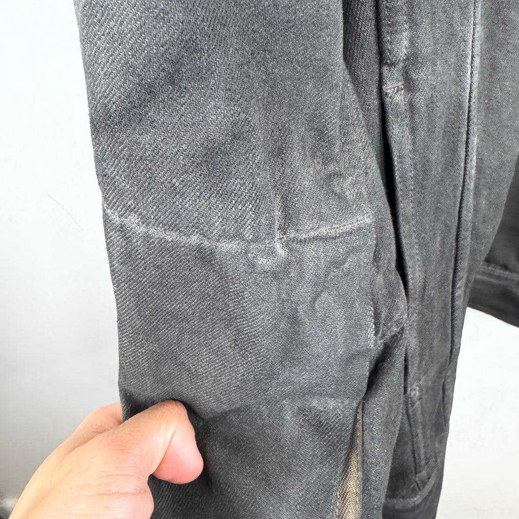 Rick Owens Lido Washed Selvedge Denim Button Up Work Jacket