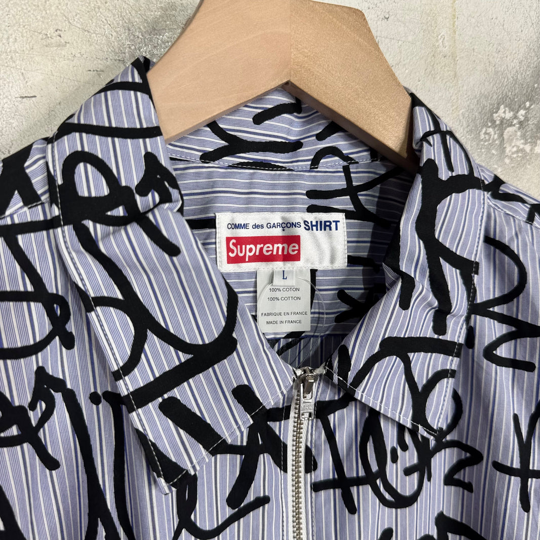 Supreme x CDG Scribble Zip Shirt
