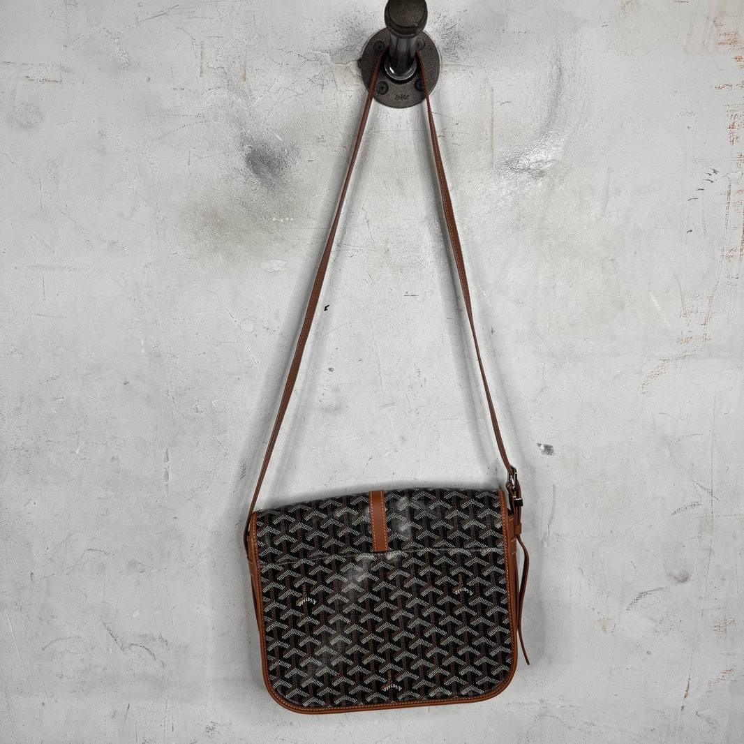 Goyard Brown Belvedere MM Messenger Bag
