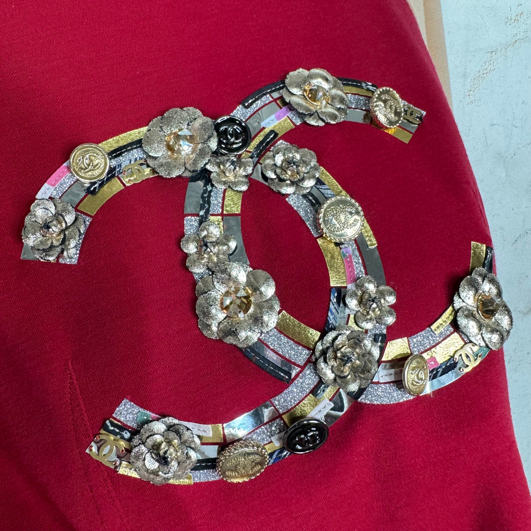 Chanel Metiers De Art 23' Pinned Logo Sweater