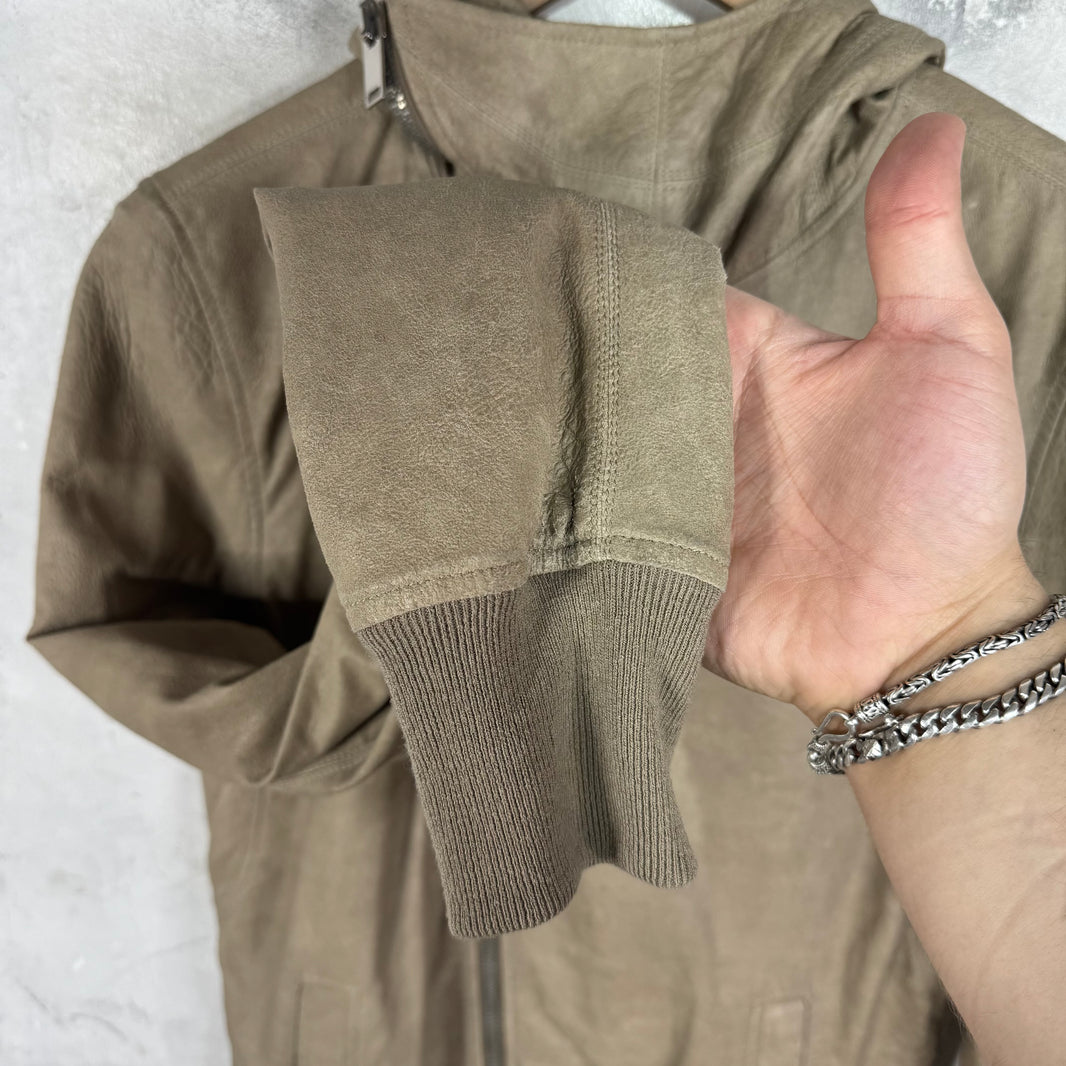 Rick Owens Leather Scuba Zip Jacket