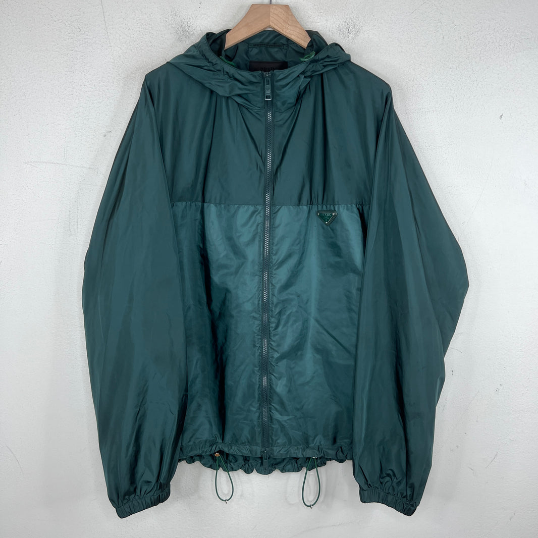 Prada Green Hooded Windbreaker