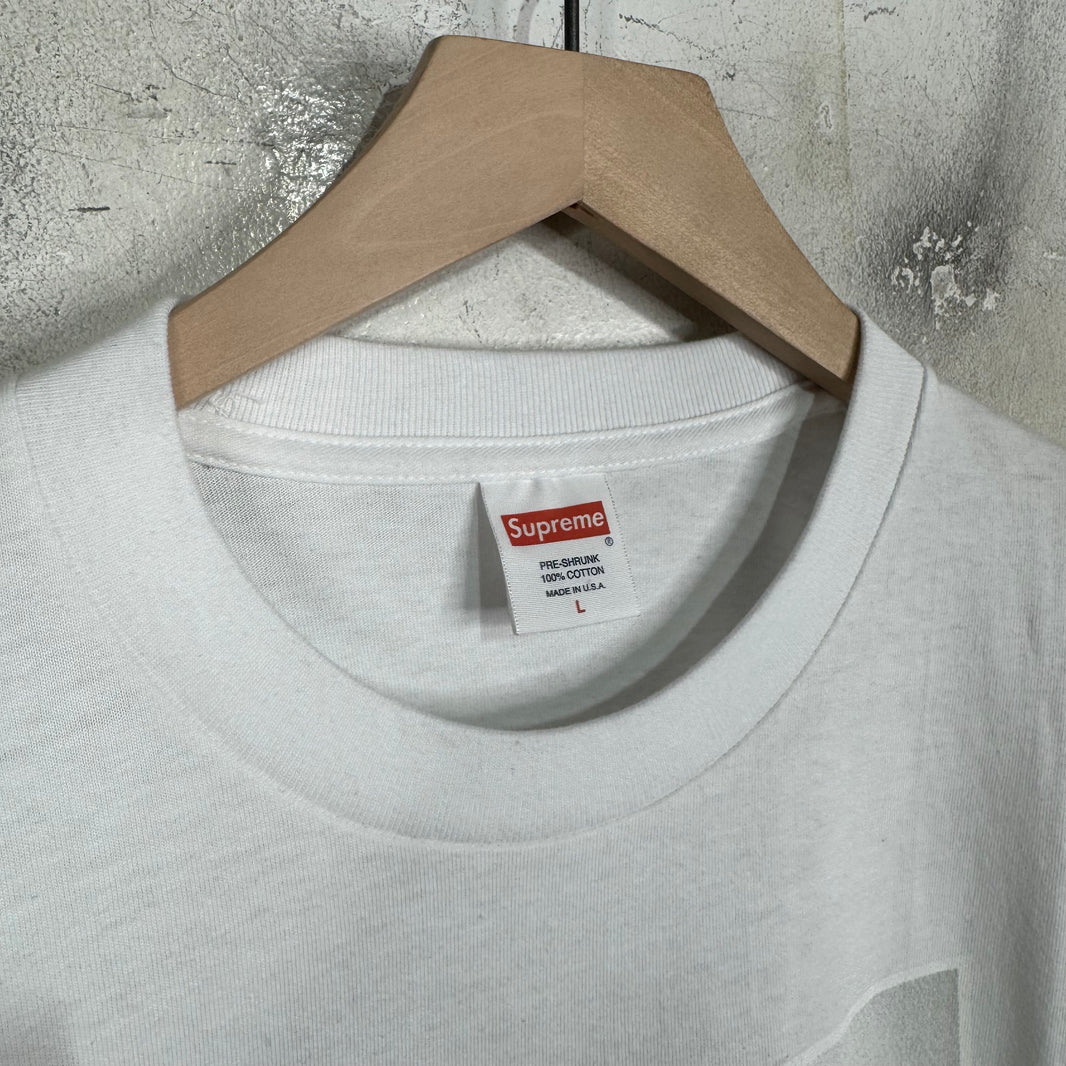 Supreme White Morrisey Test Print Sample T-Shirt