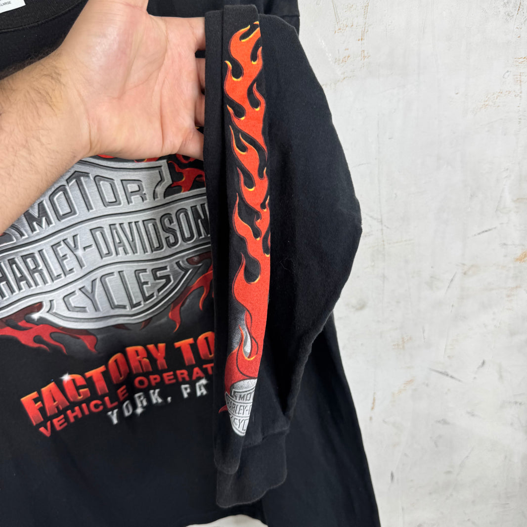 Vintage Harley Flame Crest L/S T-Shirt